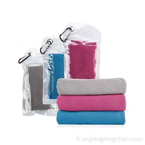 boîtes à séchage rapide emballage serviette de refroidissement en microfibre